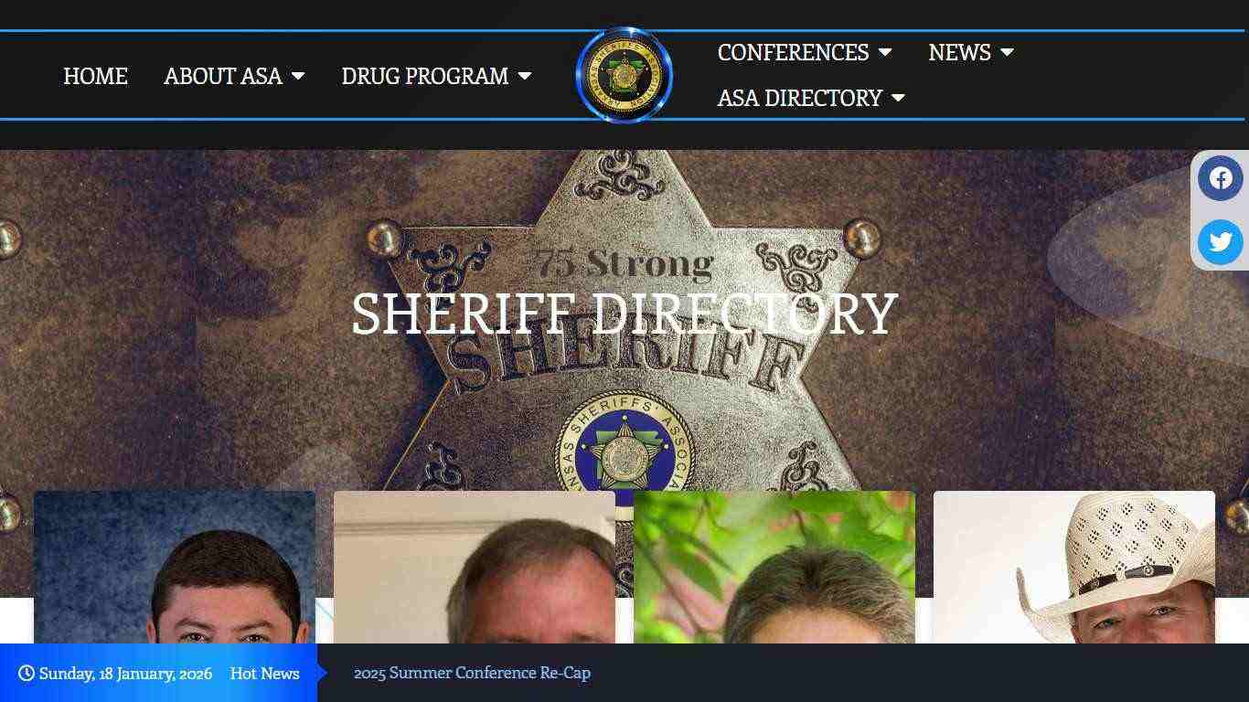 SHERIFF DIRECTORY – Arkansas Sheriff Association